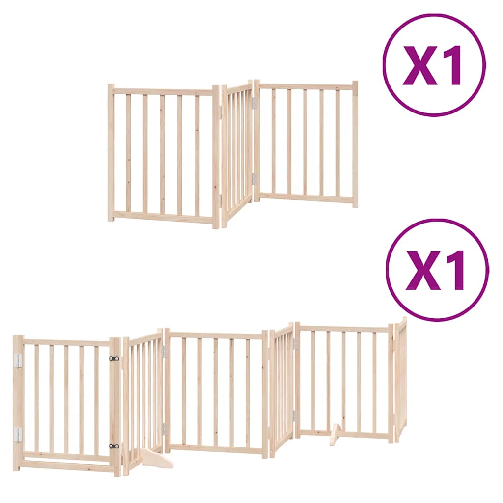 Hundeport sammenleggbar 9 paneler 450 cm poppeltre vidaXL