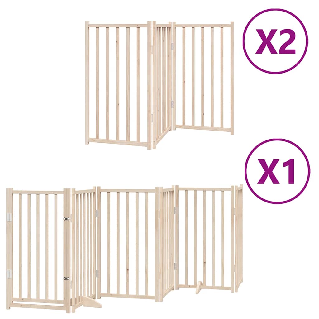 Hundeport sammenleggbar 12 paneler 300 cm poppeltre
