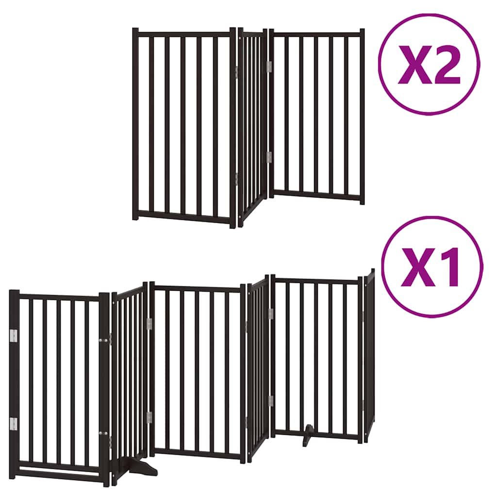 Hundeport sammenleggbar 12 paneler svart 600 cm poppeltre