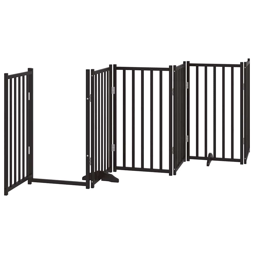Hundeport sammenleggbar 12 paneler svart 600 cm poppeltre