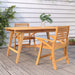Hagestoler 2 stk 58x58x87 cm heltre akasie