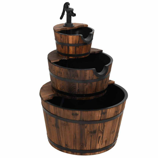 Vannfontene med pumpe 60x60x94 cm heltre gran vidaXL
