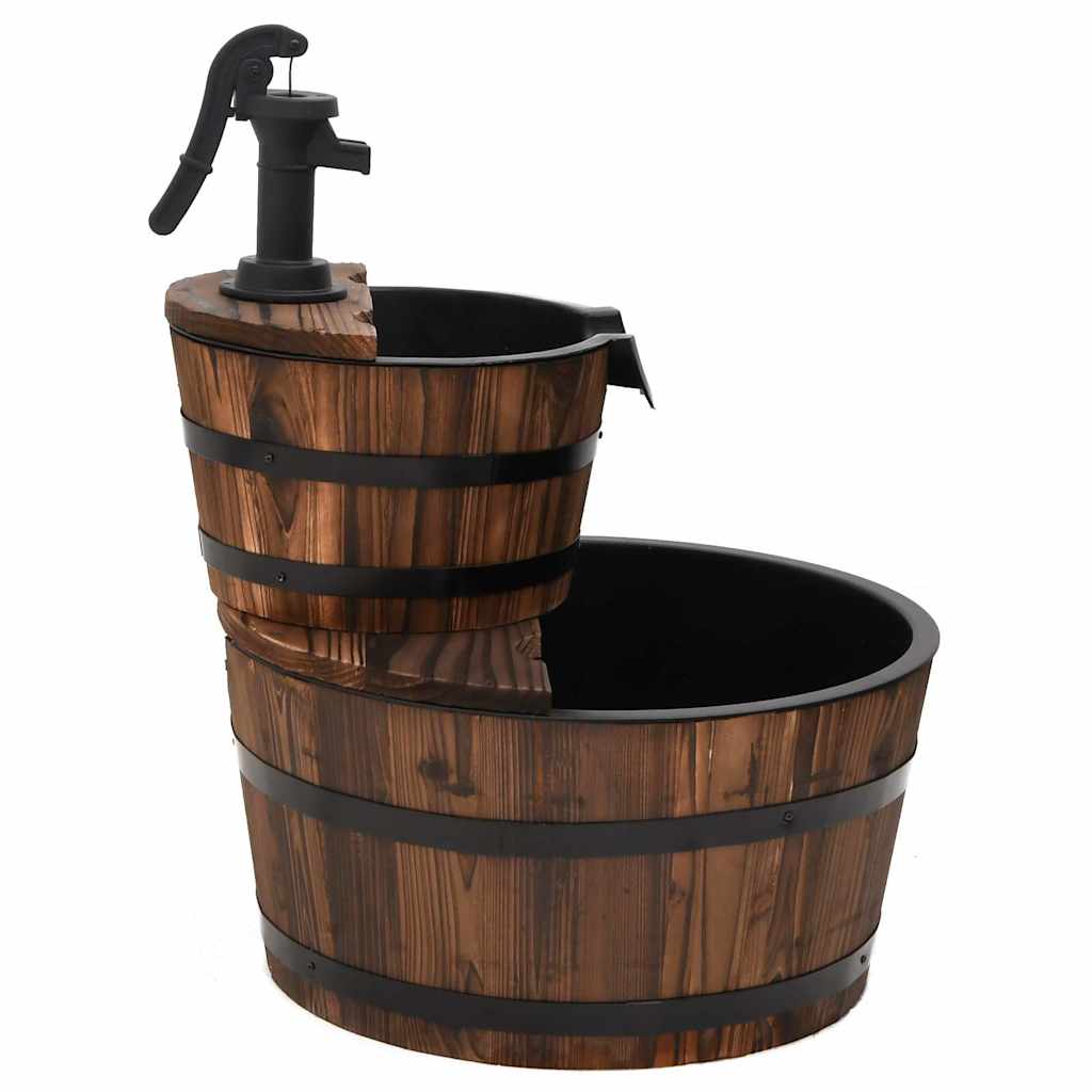 Vannfontene med pumpe 44,5x44,5x58 cm heltre gran vidaXL