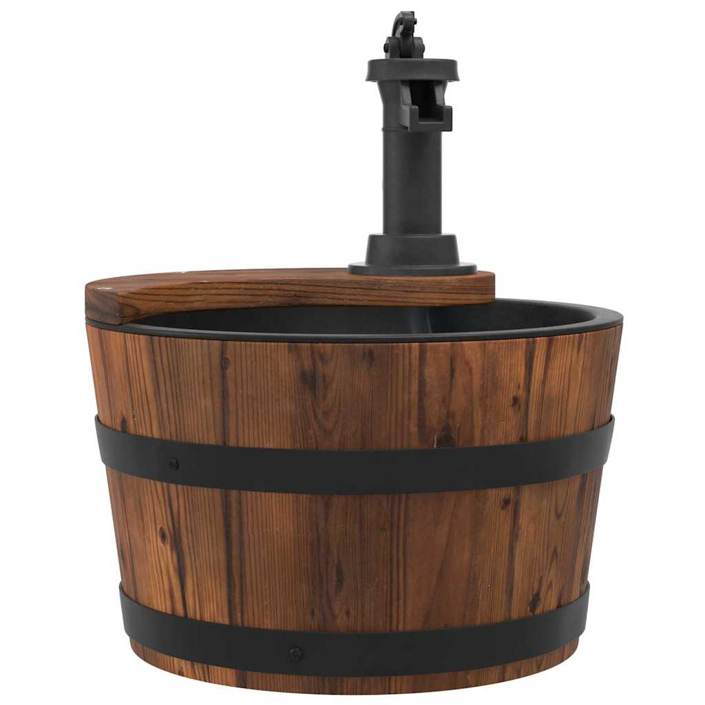 Vannfontene med pumpe 28x28x34,5 cm heltre gran vidaXL