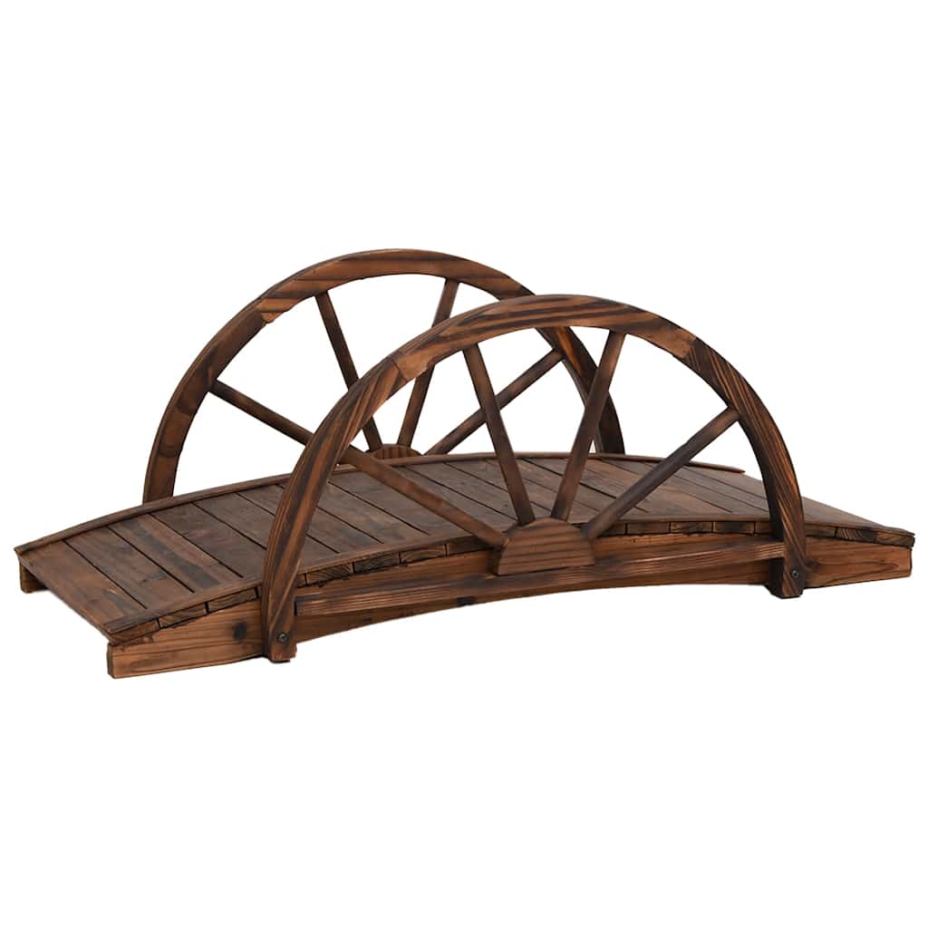 Hagebro med halvhjul 99x50x38 cm heltre gran vidaXL