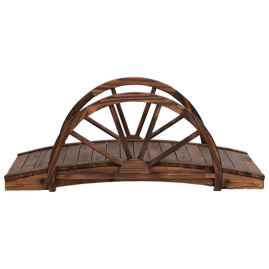 Hagebro med halvhjul 99x50x38 cm heltre gran vidaXL