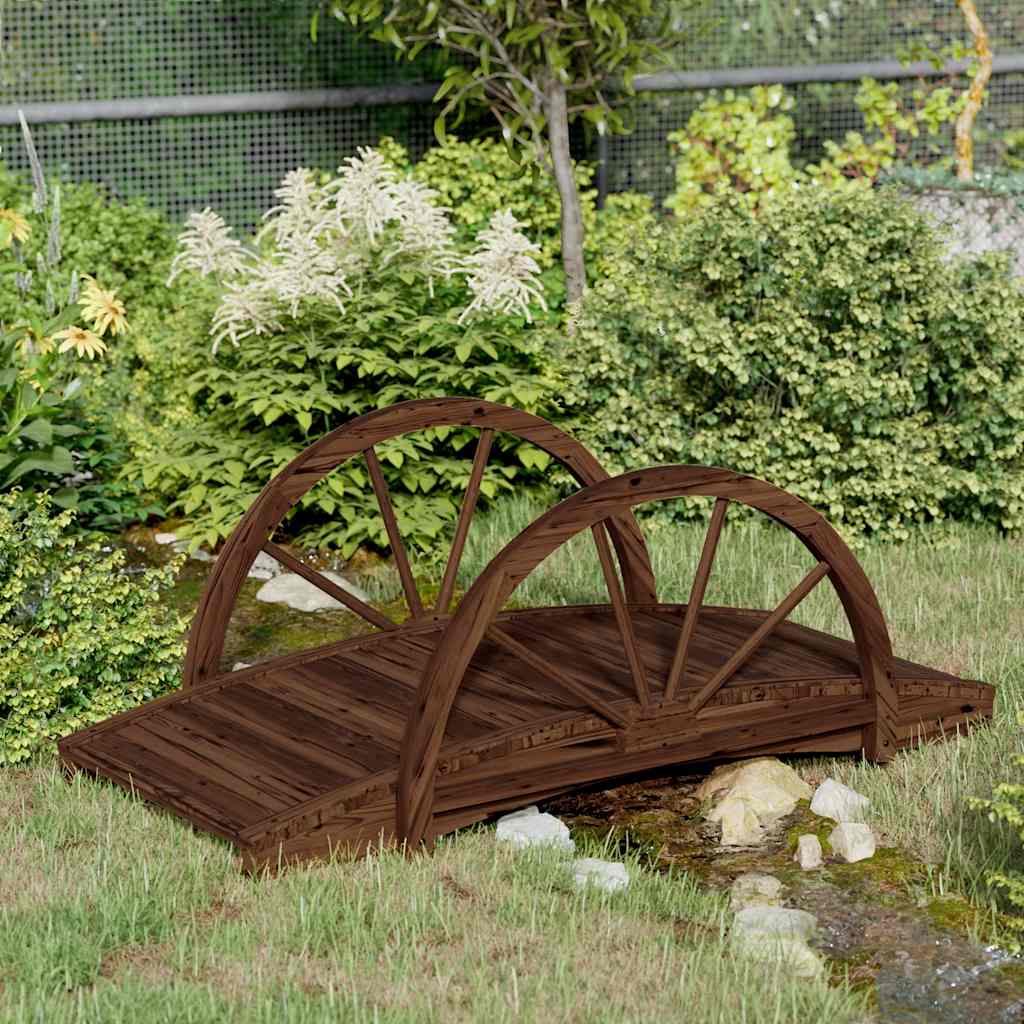 Hagebro med halvhjul 99x50x38 cm heltre gran vidaXL