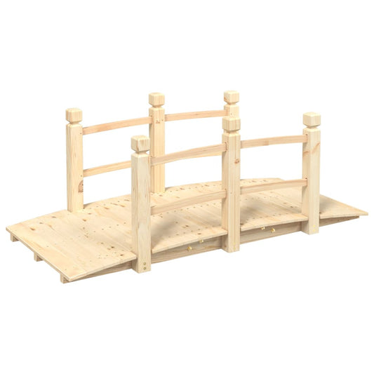 Hagebro med rekkverk 150x67x56cm heltre gran