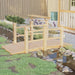 Hagebro med rekkverk 150x67x56cm heltre gran