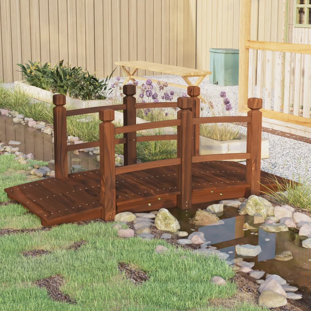 Hagebro med rekkverk 150x67x56cm heltre gran