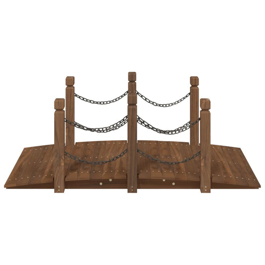 Hagebro med kjettingrekkverk 150x67x56 cm heltre gran