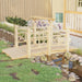 Hagebro med rekkverk 150x67x56cm heltre gran