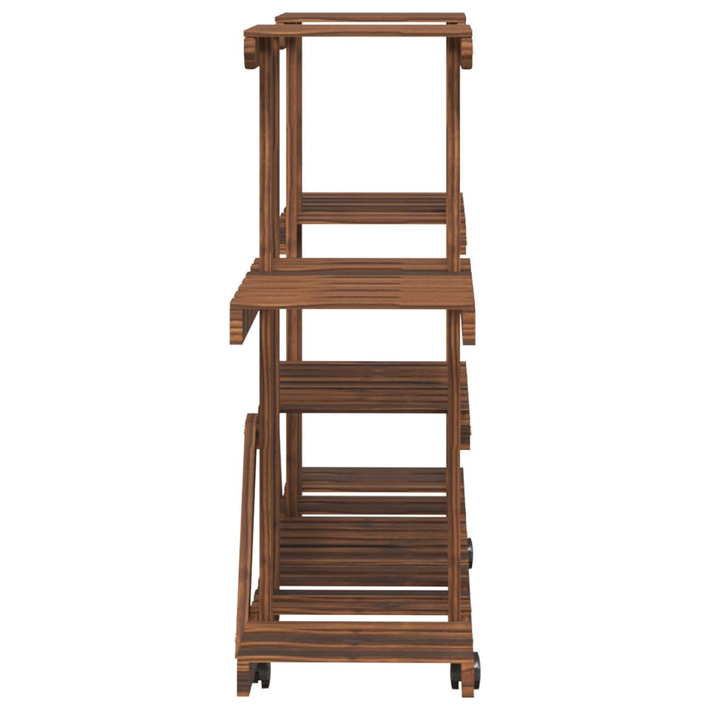 Blomsterstativ med hjul 110x25x78 cm heltre gran