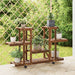 Blomsterstativ med hjul 110x25x78 cm heltre gran