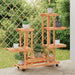 Blomsterstativ med hjul 95x25x101 cm heltre gran