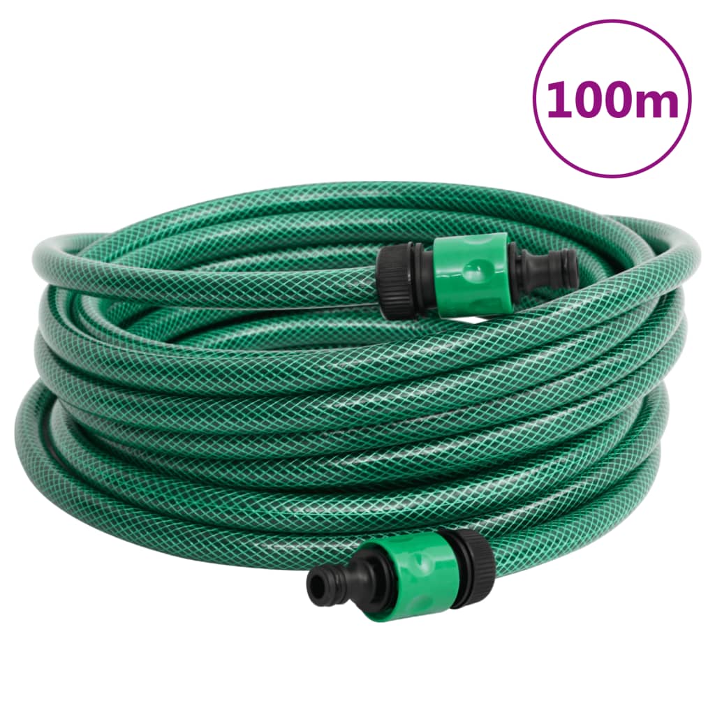 Bassengslange grønn 100 m PVC vidaXL