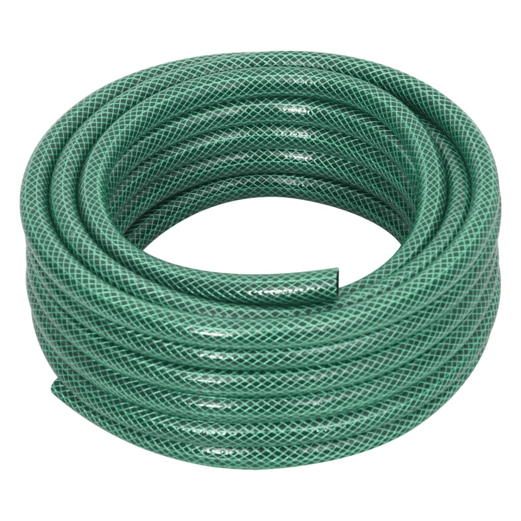 Hageslange med monteringssett grønn 0,5" 10 m PVC vidaXL