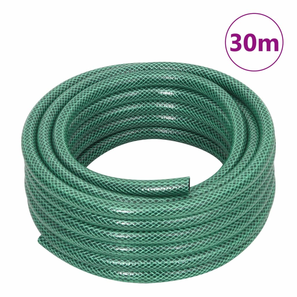 Hageslange med monteringssett grønn 0,5" 30 m PVC vidaXL