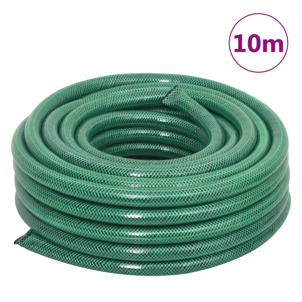 Hageslange med monteringssett grønn 0,75" 10 m PVC vidaXL