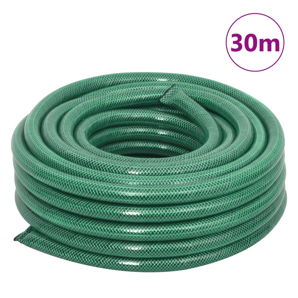 Hageslange med monteringssett grønn 0,75" 30 m PVC vidaXL