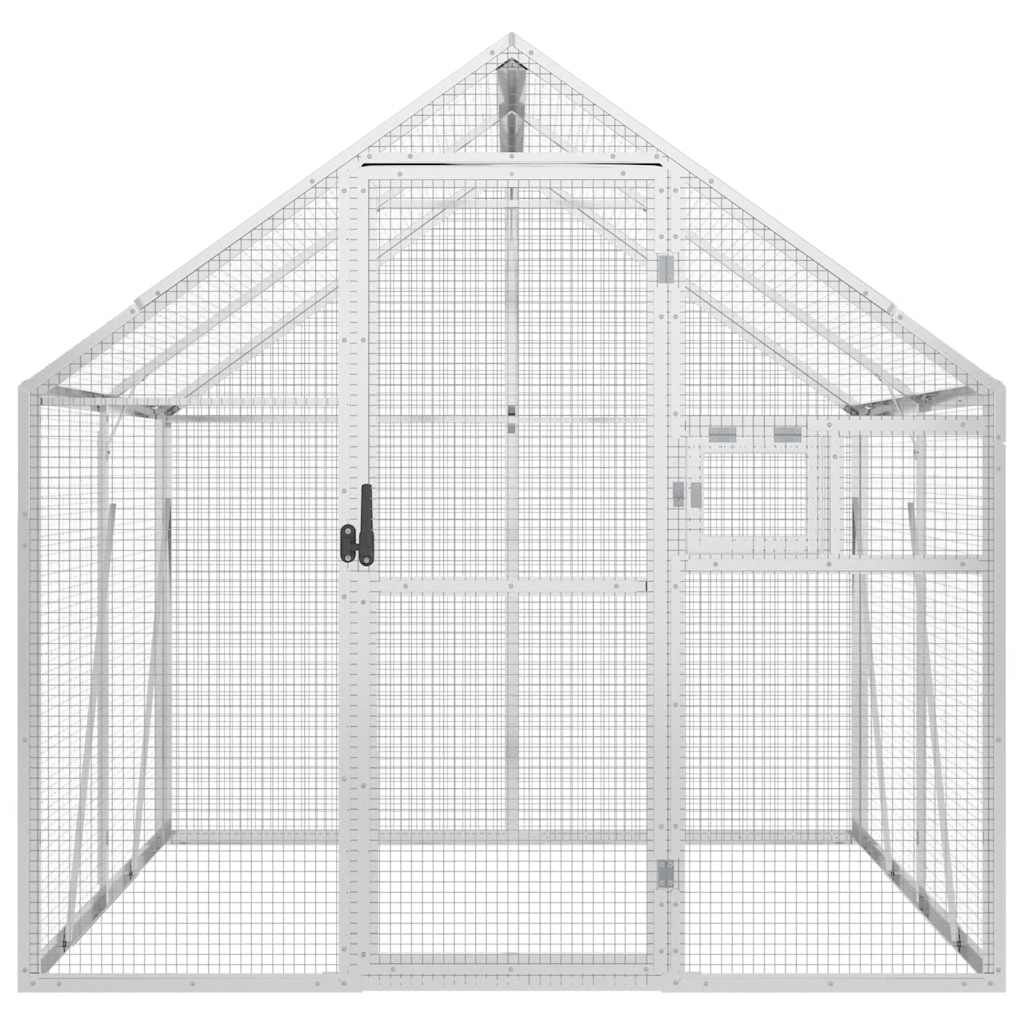 Fuglehus sølv 1,79x2x1,85 m aluminium