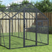 Fuglehus antrasitt 1,79x4x1,85 m aluminium