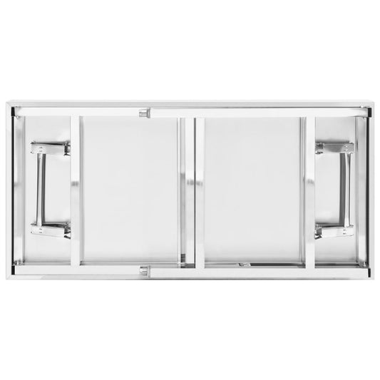Arbeidsbord for kjøkken overhylle 120x60x115 cm rustfritt stål