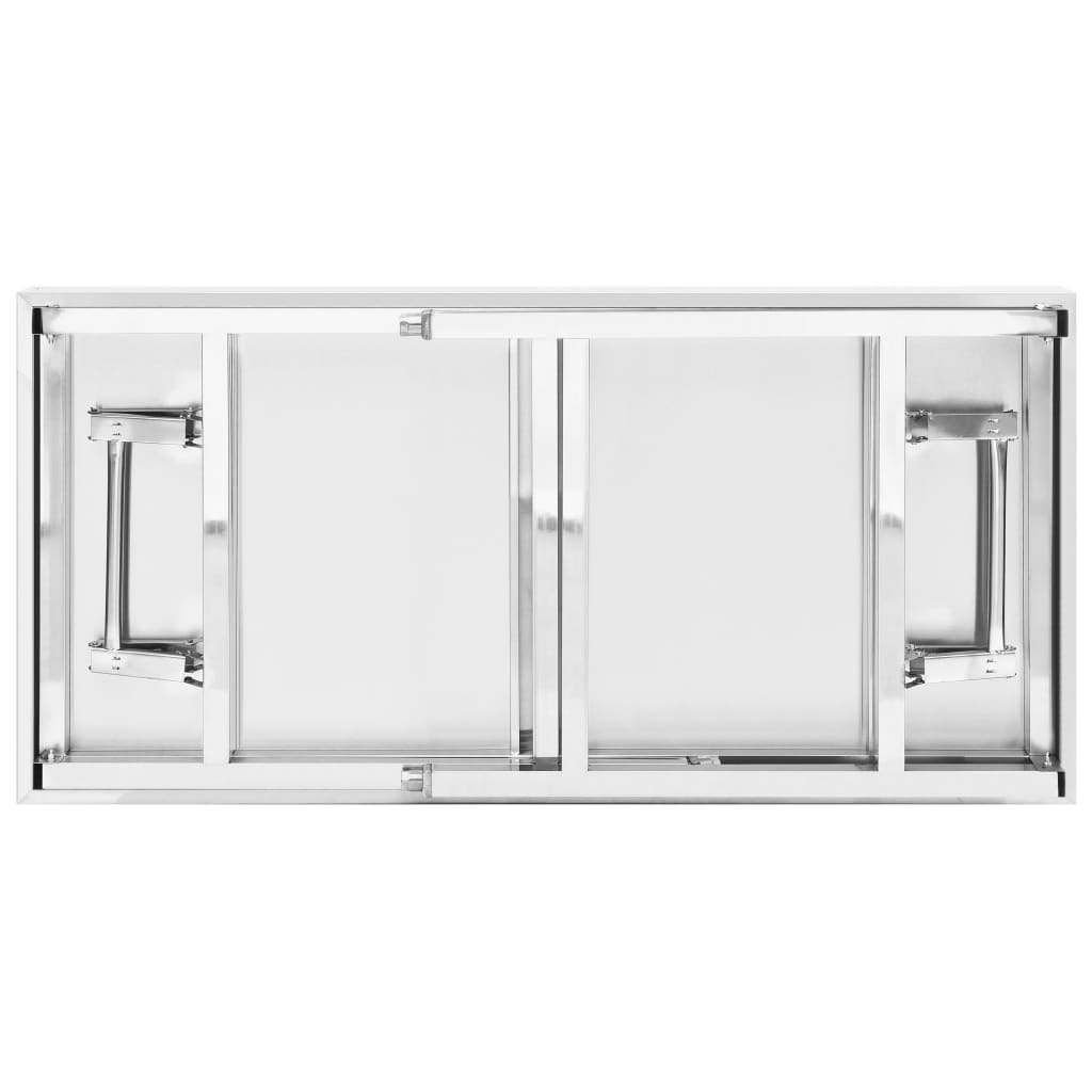 Arbeidsbord for kjøkken overhylle 120x60x145 cm rustfritt stål