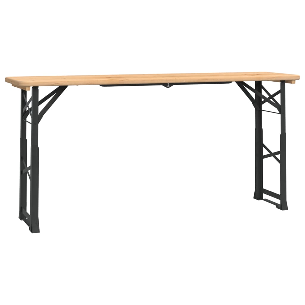 Sammenleggbart ølbord 170x50x75/105 cm heltre gran vidaXL