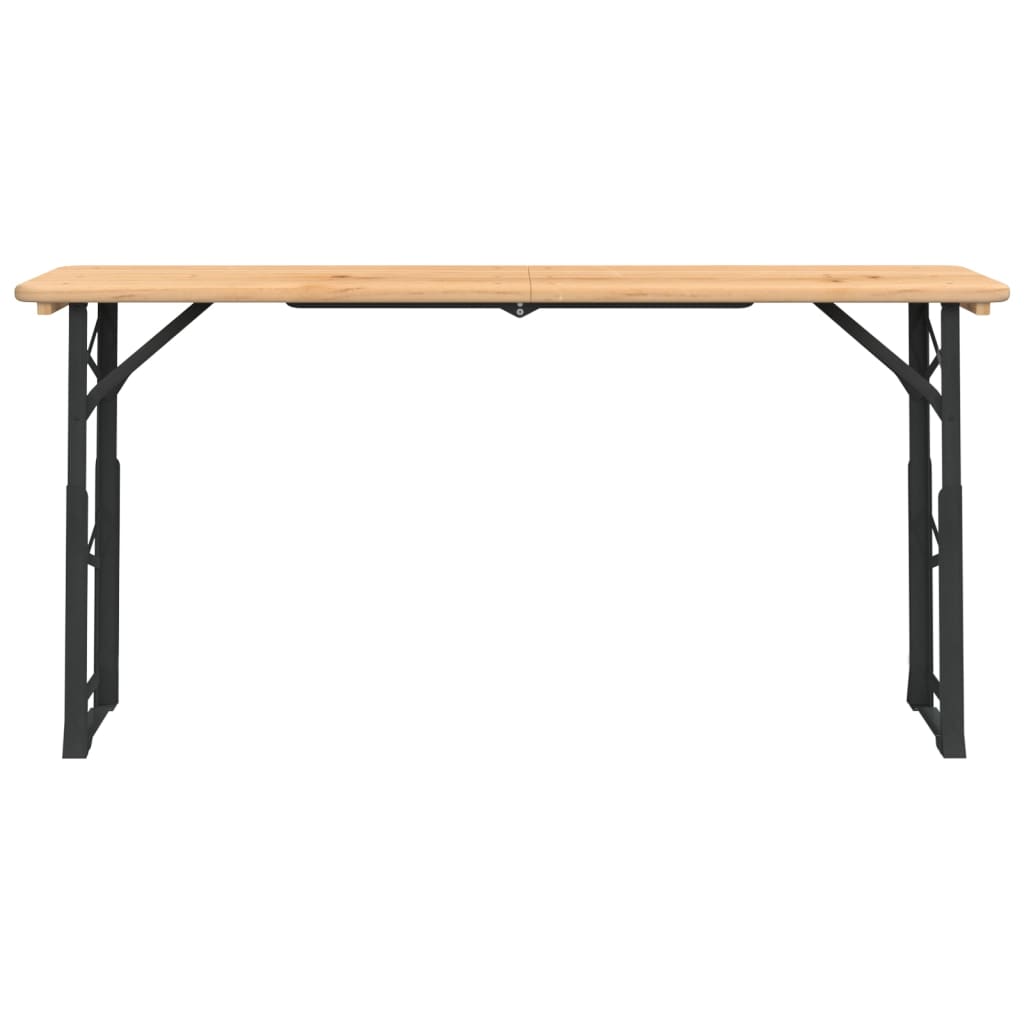 Sammenleggbart ølbord 170x50x75/105 cm heltre gran vidaXL