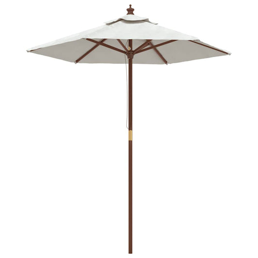 Hageparasoll med trestang sand 196x231 cm vidaXL
