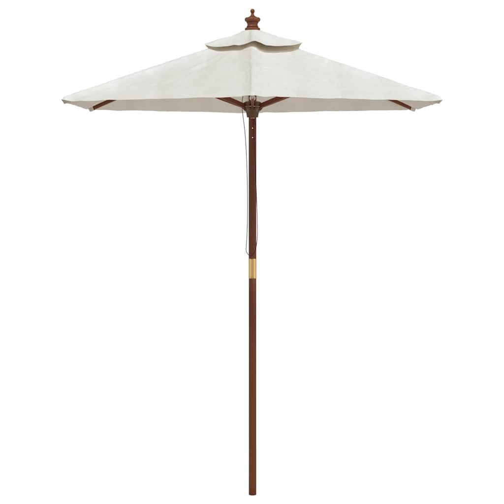 Hageparasoll med trestang sand 196x231 cm vidaXL