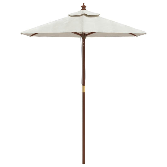 Hageparasoll med trestang sand 196x231 cm vidaXL