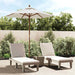 Hageparasoll med trestang sand 196x231 cm vidaXL