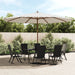 Hageparasoll med trestang sand 400x273 cm