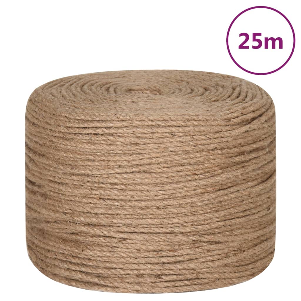 Jutetau 25 m lang 6 mm tykk
