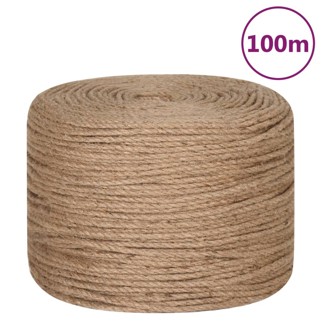 Jutetau 100 m lang 6 mm tykk