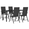 Hagespisegruppe 5 deler svart polyrotting