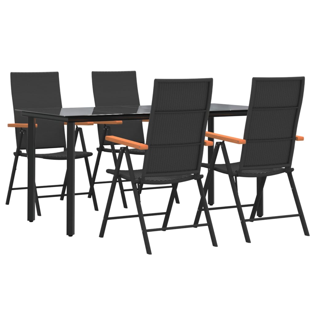 Hagespisegruppe 5 deler svart og brun polyrotting