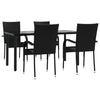 Hagespisegruppe 5 deler svart polyrotting