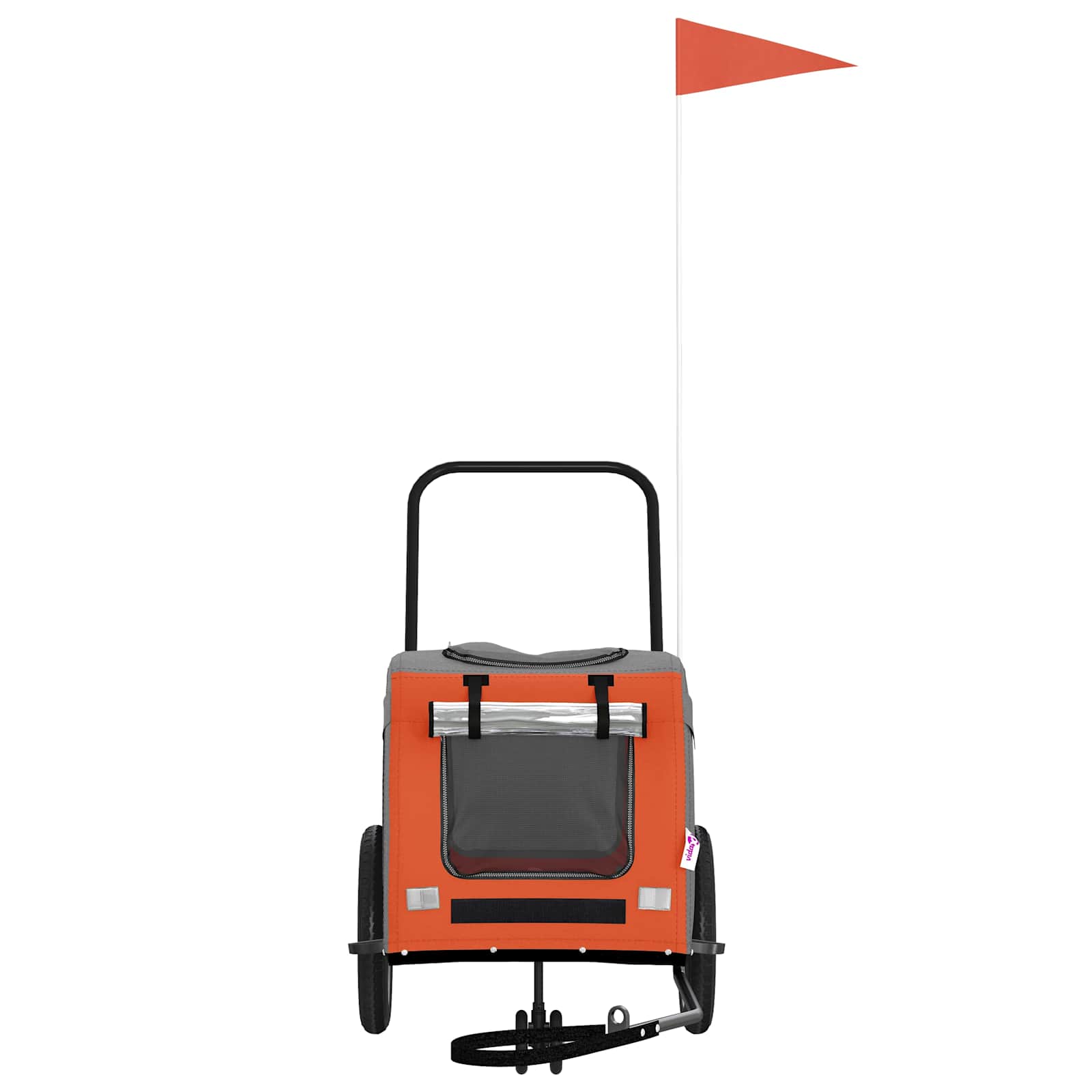 Sykkelvogn for kjæledyr Oransje og Grå 125 x 53 x 54 cm