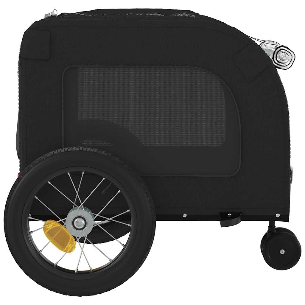 Sykkelvogn for kjæledyr med lagring Svart 125 x 53 x 54 cm