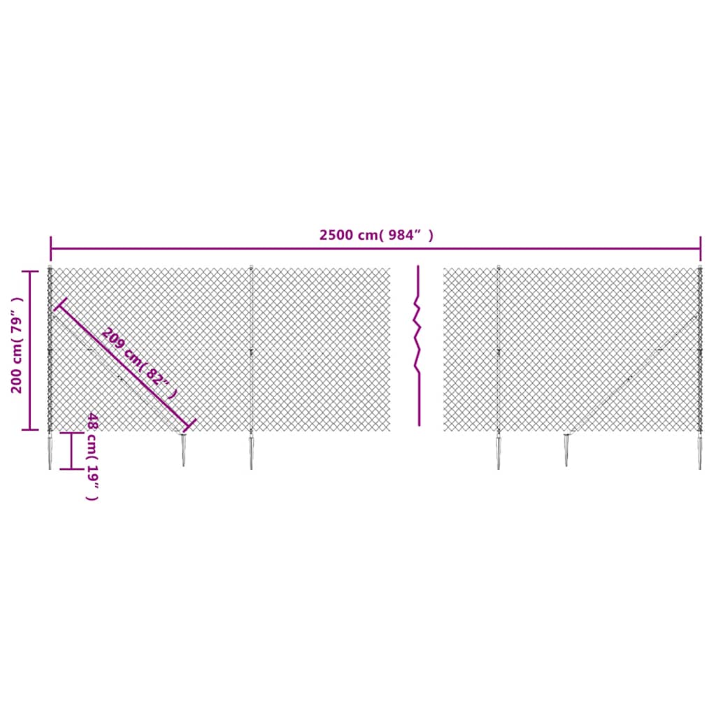 Nettinggjerde med stolpespyd 2x25 m grønn