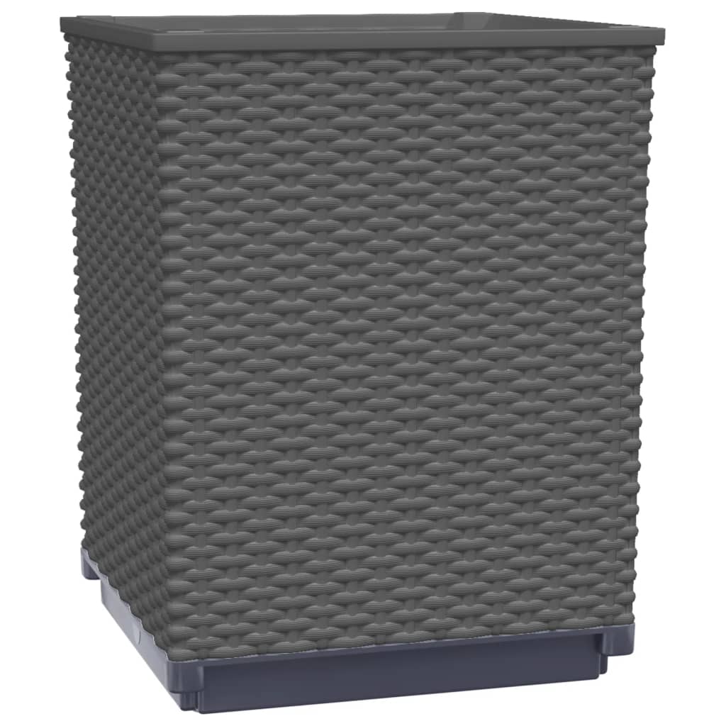 Plantekasser 2 stk svart 30x30x37 cm polypropylen