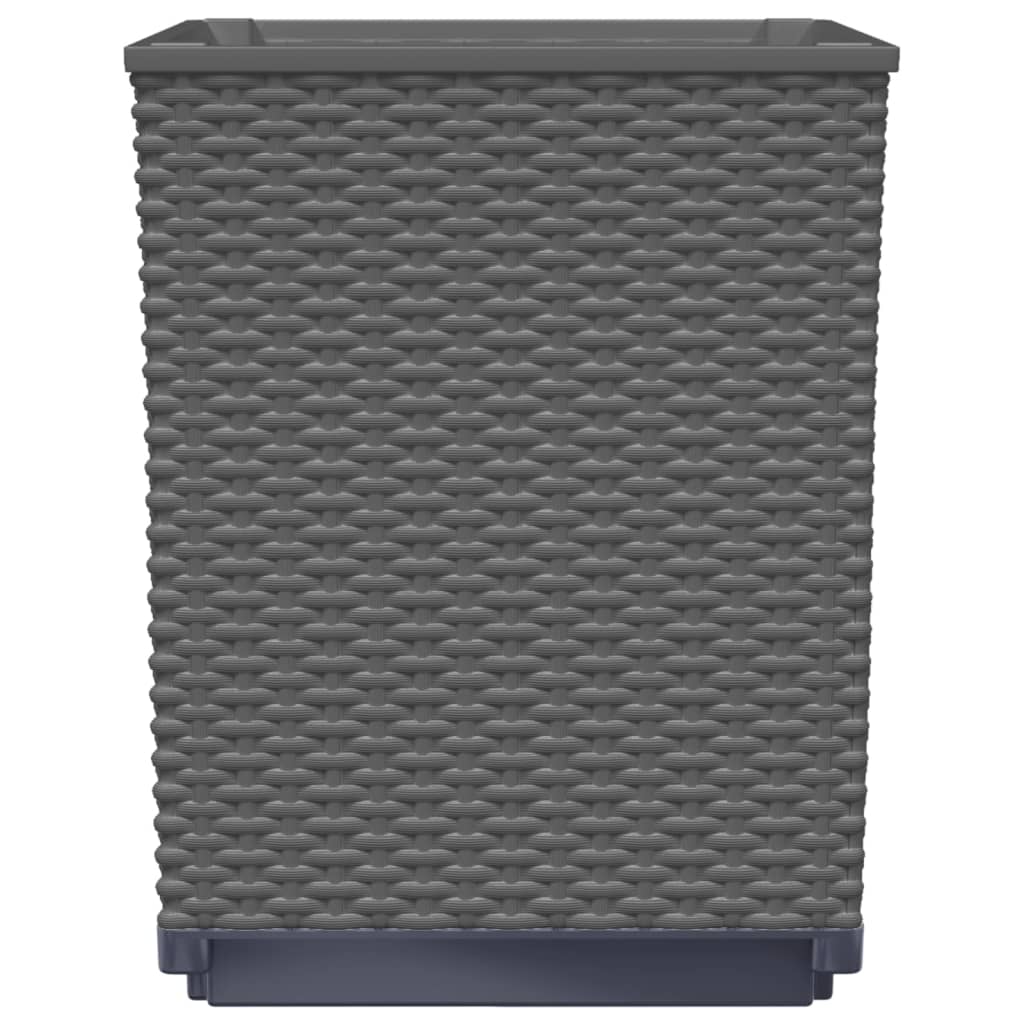Plantekasser 2 stk svart 30x30x37 cm polypropylen
