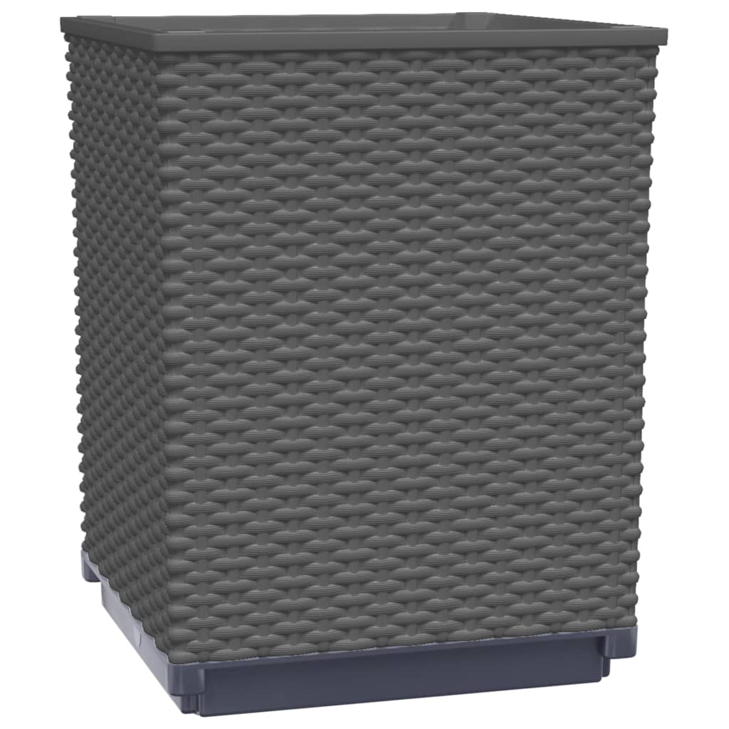 Plantekasser 4 stk svart 30x30x37 cm polypropylen