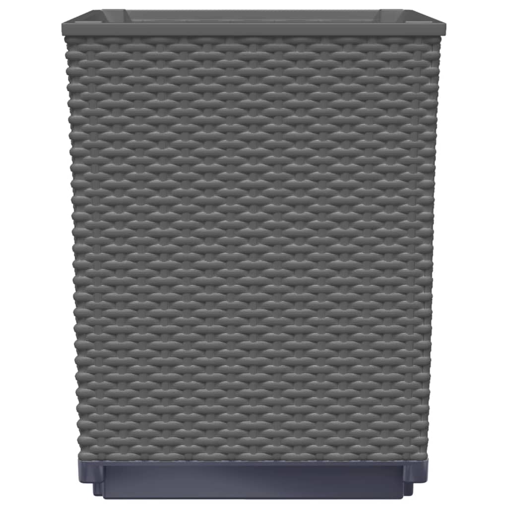 Plantekasser 4 stk svart 30x30x37 cm polypropylen