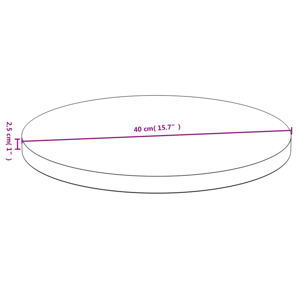 Bordplate Ø40x2,5 cm bambus