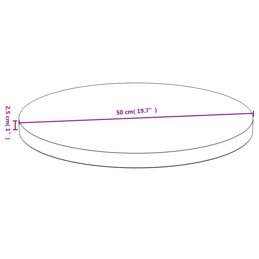 Bordplate Ø50x2,5 cm bambus