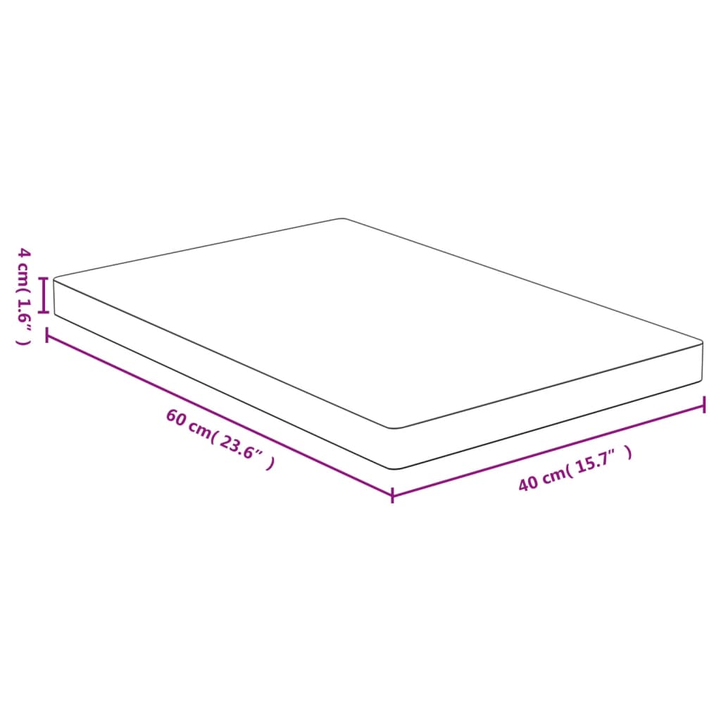 Bordplate 40x60x4 cm bambus